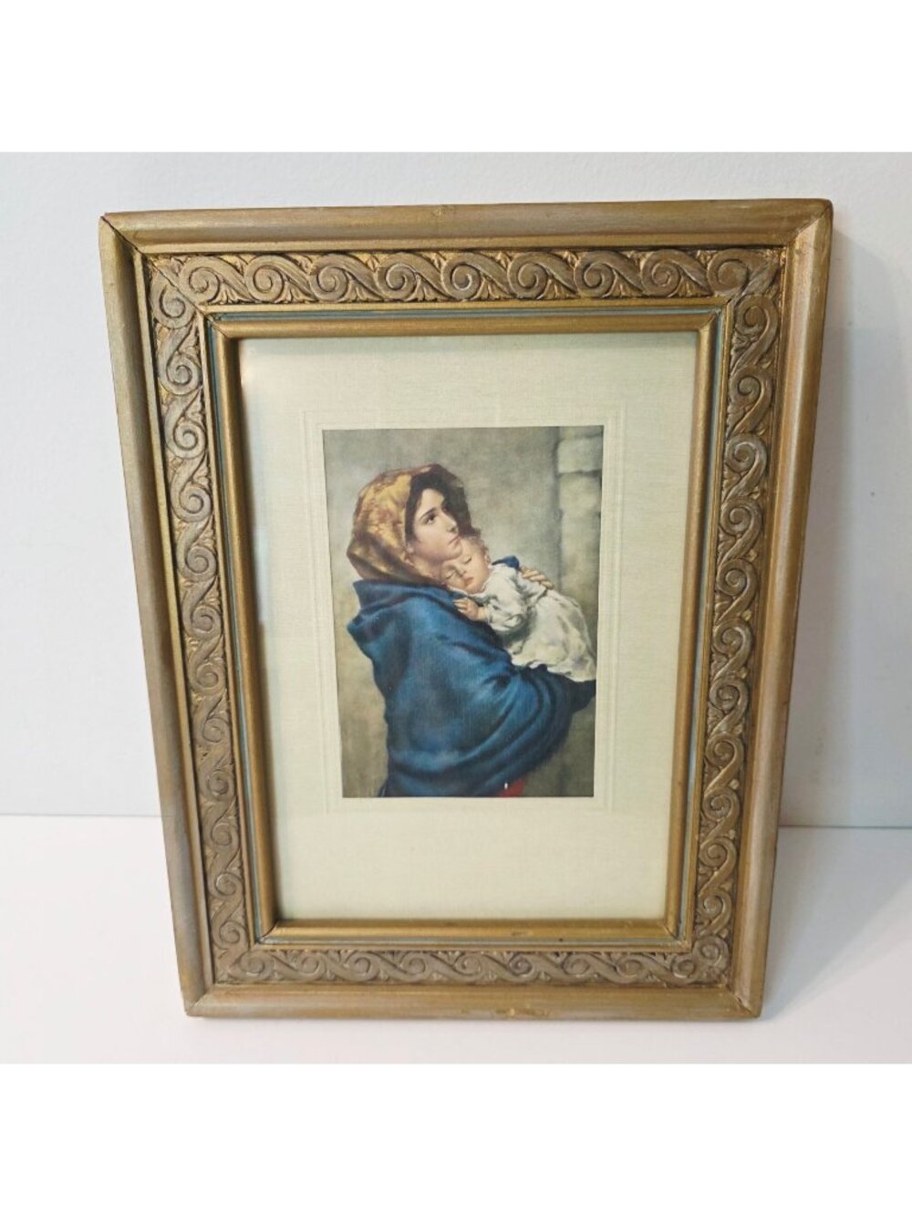 Vtg Madonnina Madonna of the Streets Framed Art Berte Originals Grand Rapids MI